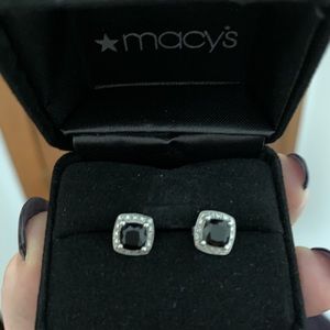 Real silver and diamonds earrings, never been worn